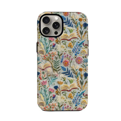 iPhone 14 Plus Case - Heavy Duty Phone Case - Casebus Fashion Flower Phone Case, Double Layer Hard Shell Protective Cover, Fall Prevention - MARIA