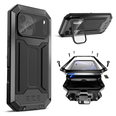 iPhone Air Case - Heavy Duty Phone Case - Casebus Full Body Metal Phone Case, with Built in Screen Protector & Slide Camera Cover, Heavy Duty Shockproof Protective - SKYLAR