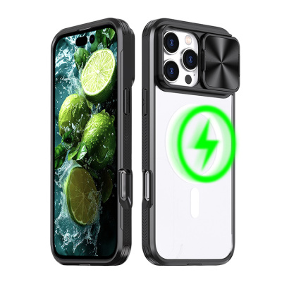 MacBook Pro 13 (A2289/A2251) Case - Heavy Duty Phone Case - Casebus Magnetic Phone Case, Compatible with Magsafe, Military Grade Drop Protection, with Slide Camera Cover - DARCY