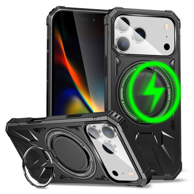 iPhone 14 Plus Case - Heavy Duty Phone Case - Casebus Slim Magnetic Phone Case, Support Magsafe, with 360 Rotate Ring Stand, Military Grade Drop Protection - DANIEL