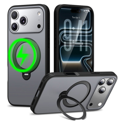 iPhone 16 Plus Case - Heavy Duty Phone Case - Casebus 360 Rotatable Ring Kickstand Case, Support Magsafe, Heavy Duty Shockproof Protective Cover - PALMER