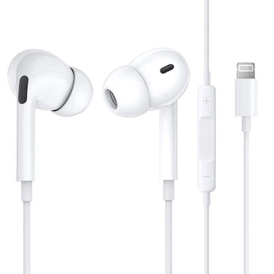 Lightning Earbuds Wired Headphones for iPad Mini 6 (2021 8.3Inch) - Built-in Microphone & Volume Control, wtih Lightning Connector