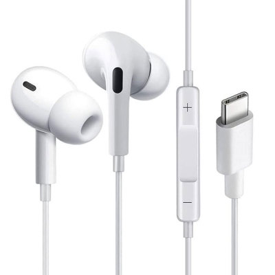 Type C Earbuds Wired Headphones for iPhone 8/7 - Built-in Microphone & Volume Control, wtih USB Type C Connector