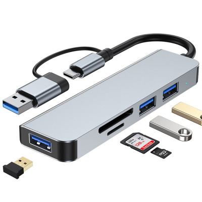 USB C Hub 5 in 1 for Samsung Galaxy S10e - Classic USB 3.0 *1 & USB 2.0 *2 & SD *1 & TF *1