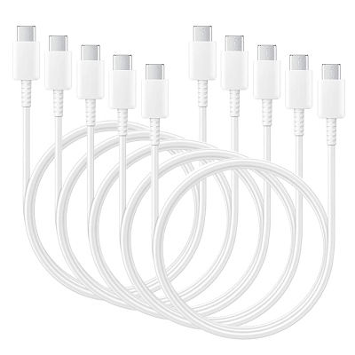 5 PACK USB C TO USB C CABLE for Samsung Galaxy A32 5G - Super Fast Charging, Type C to Type C Cable, for Samsung Galaxy & Other USB C Devices, 4.92-Foot, White