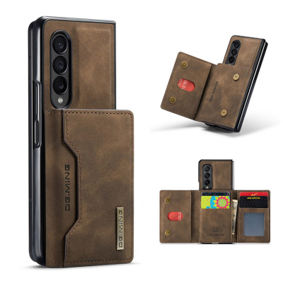 Samsung Galaxy Z Fold 3 Case - Detachable Wallet Phone Case - Casebus Magnetic 2in1 Wallet Phone Case, Tri Fold 8 Card Slots Cash Pocket Leather Detachable Kickstand TPU Shockproof Back Cover - ALLISON M2